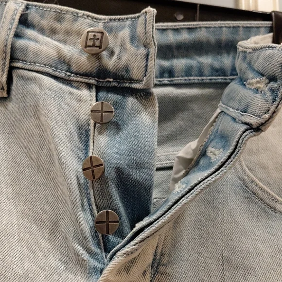 Ksubi Sz.28 Waist,Unisex, Light Blue Relaxed Jeans with Graphic Details....
